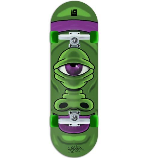 Foto: Fingerboard Completo Inove Premium - Collab Whograff Green Monster