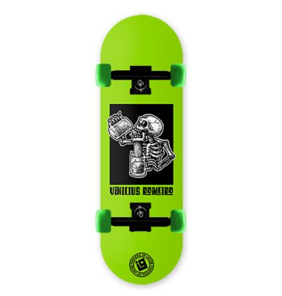 Fingerboard Completo Premium Inove - Collab Vinicius Romeiro N�2 Skull Drinking