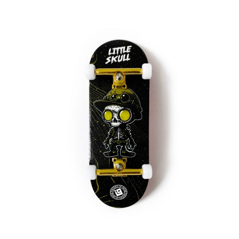 Foto: Fingerboard Completo Heat Transfer - Little Skulls Bonehead Amarelo