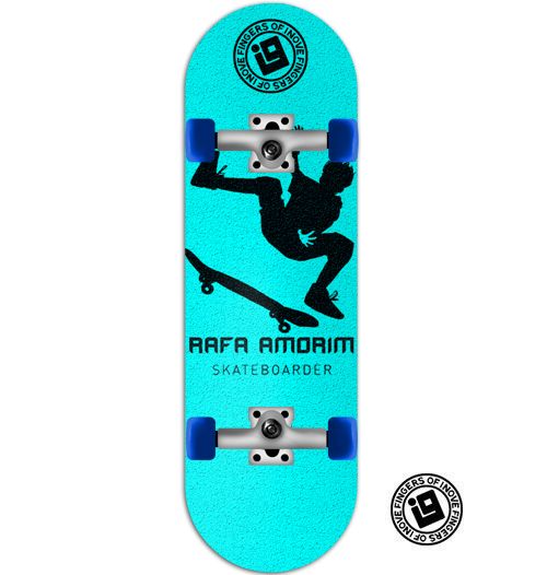 Fingerboard Completo Inove - Collab Rafa Amorim Light Blue