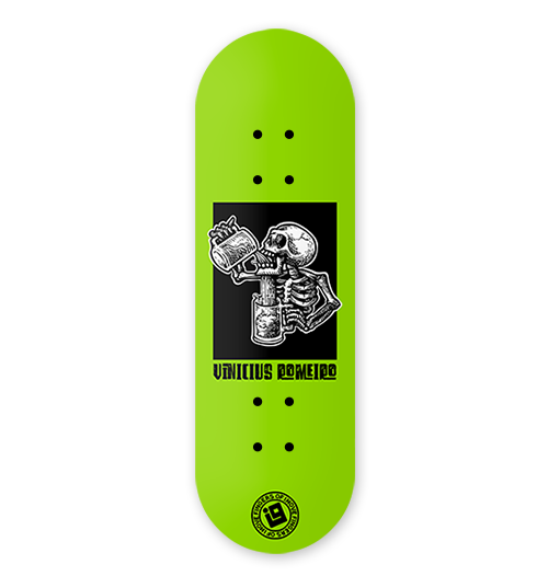 Foto: Deck Inove - Collab Vinicius Romeiro N 2 Skull Drinking - 34mm