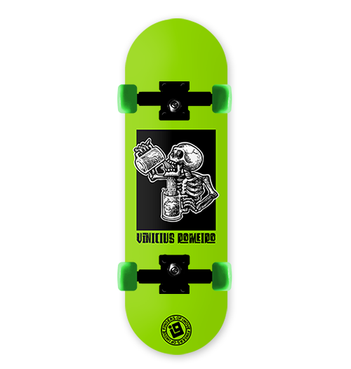 Foto: Fingerboard Completo Inove - Collab Vinicius Romeiro N2 Skull Drinking