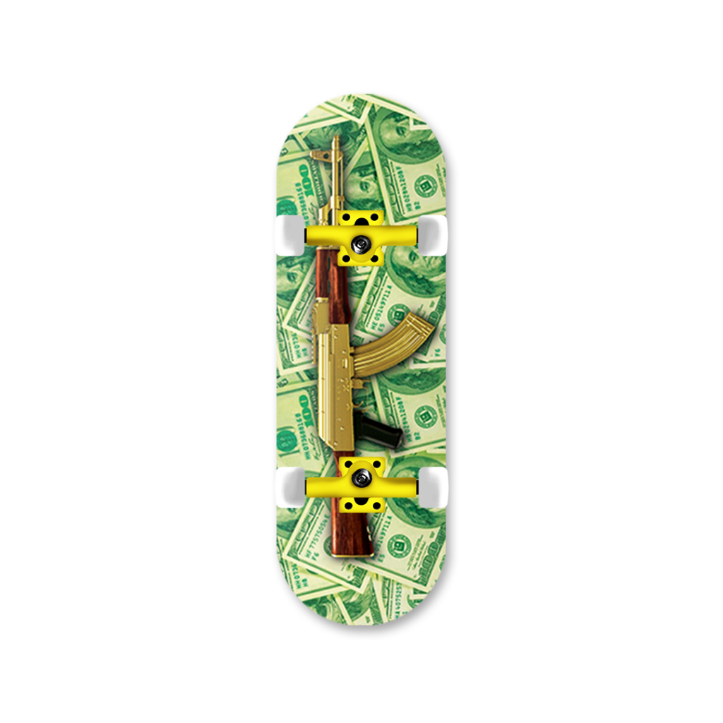 Fingerboard Skate Dedo Profissional De Madeira Com Rolamento