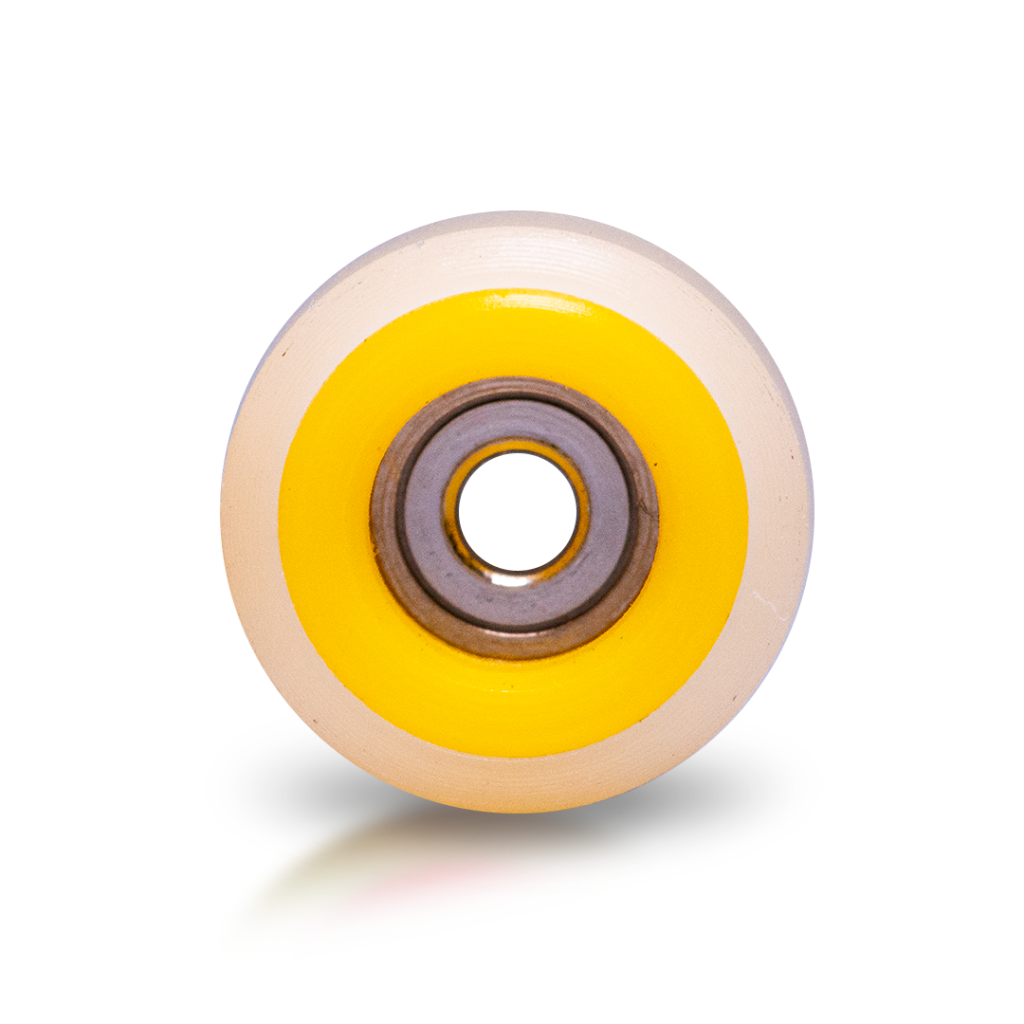 Foto: Rodas Dual-Durometer Pro Inove - Branco/Amarelo