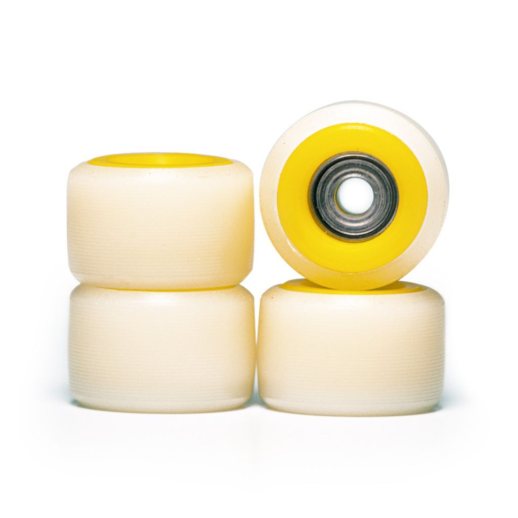 Rodas Dual-Durometer Pro Inove - Branco/Amarelo