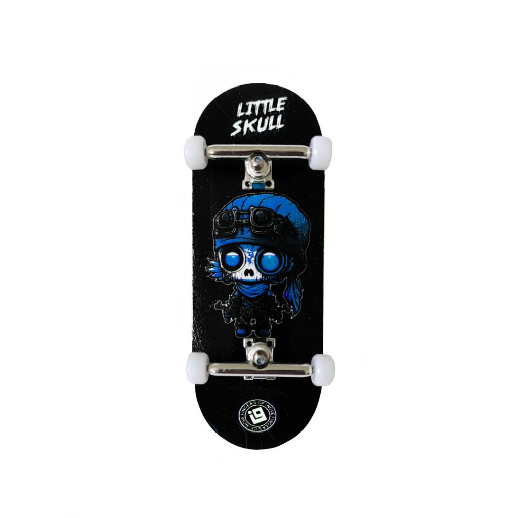 Foto: Fingerboard Completo Heat Transfer - Little Skulls Mini Mort Azul