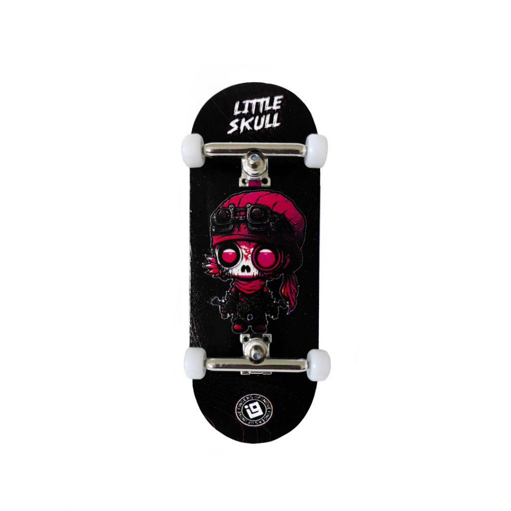 Foto: Fingerboard Completo Heat Transfer - Little Skulls Mini Mort Rosa