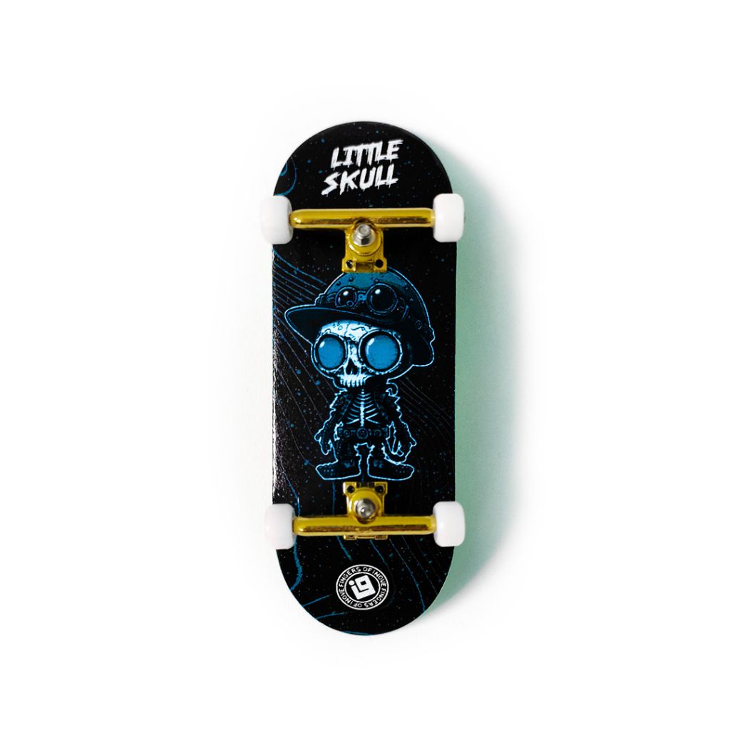 Foto: Fingerboard Completo Heat Transfer - Little Skulls Bonehead Azul