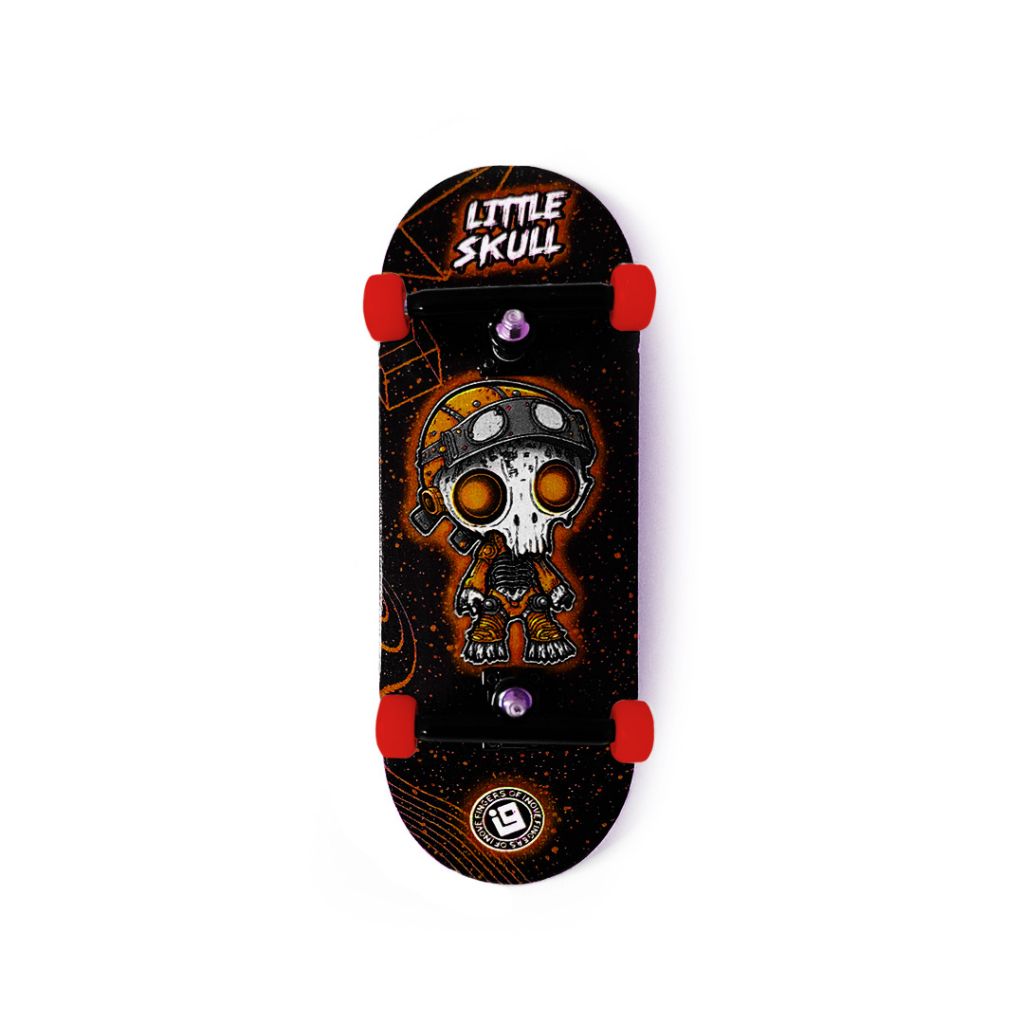 Foto: Fingerboard Completo Heat Transfer - Little Skulls Reaper Laranja