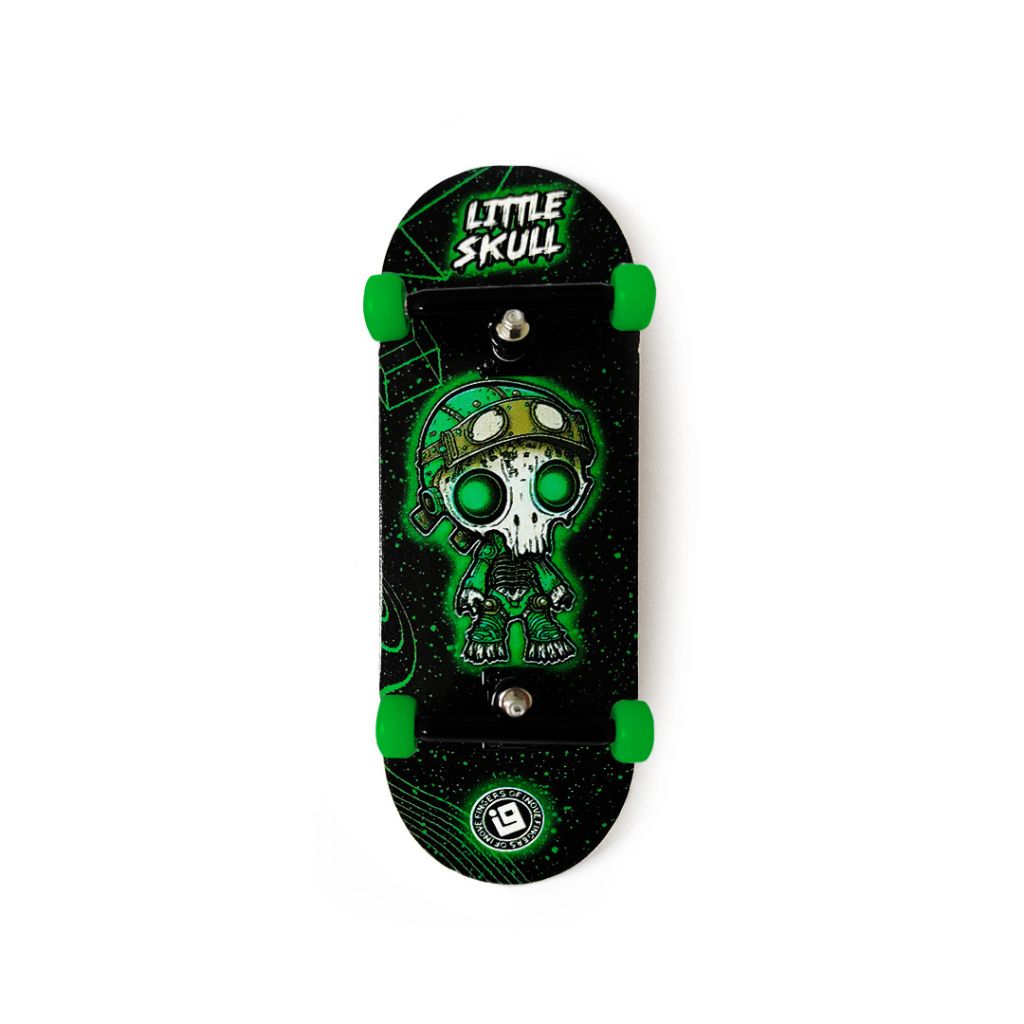 Foto: Fingerboard Completo Heat Transfer - Little Skulls Reaper Verde