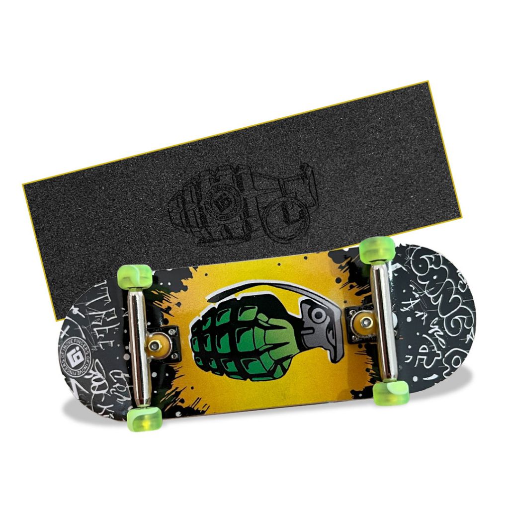 Fingerboard Completo Inove Pro - Black and Yellow Grenade
